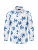 Emanuel Pris camicia bambino in fantasia floreale bianco celeste