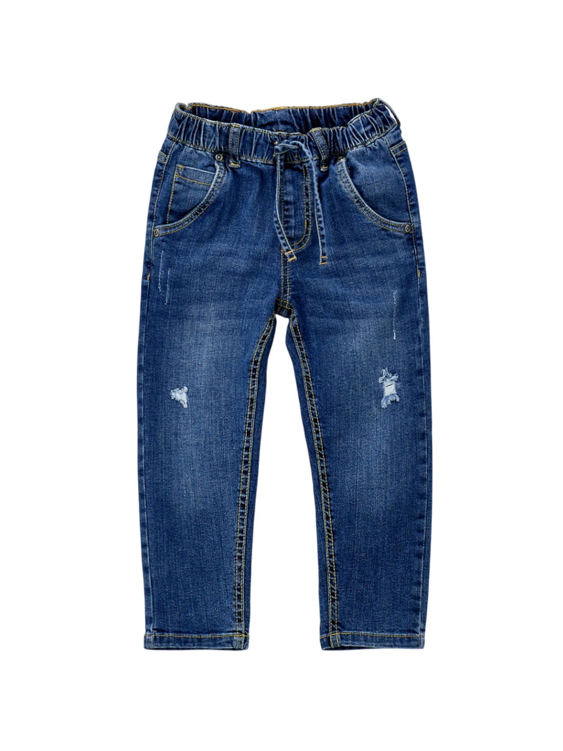 iDo jeans balloon bambino con strappi lavaggio blu