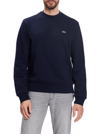 Lacoste felpa uomo in pile blu SH9608 166 LACOSTE 