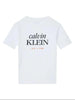 Calvin Klein Jeans T-shirt unisex bambino con logo bianco