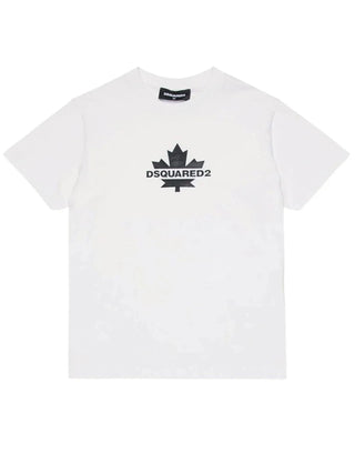 Dsquared2 T-shirt bambino manica corta bianco