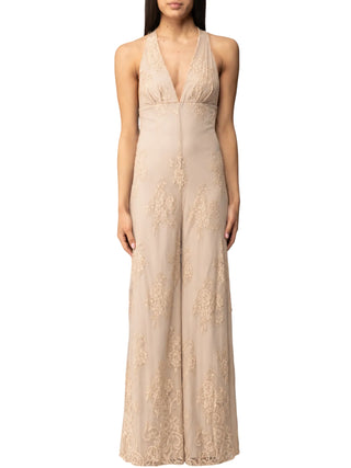 Aniye By tuta jumpsuit Silva all'americana in pizzo beige