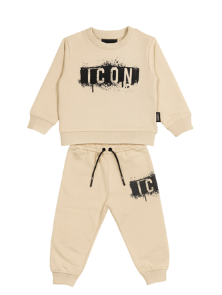 Icon tuta bambino felpa e pantaloni beige INBFS00882 1007 ICON