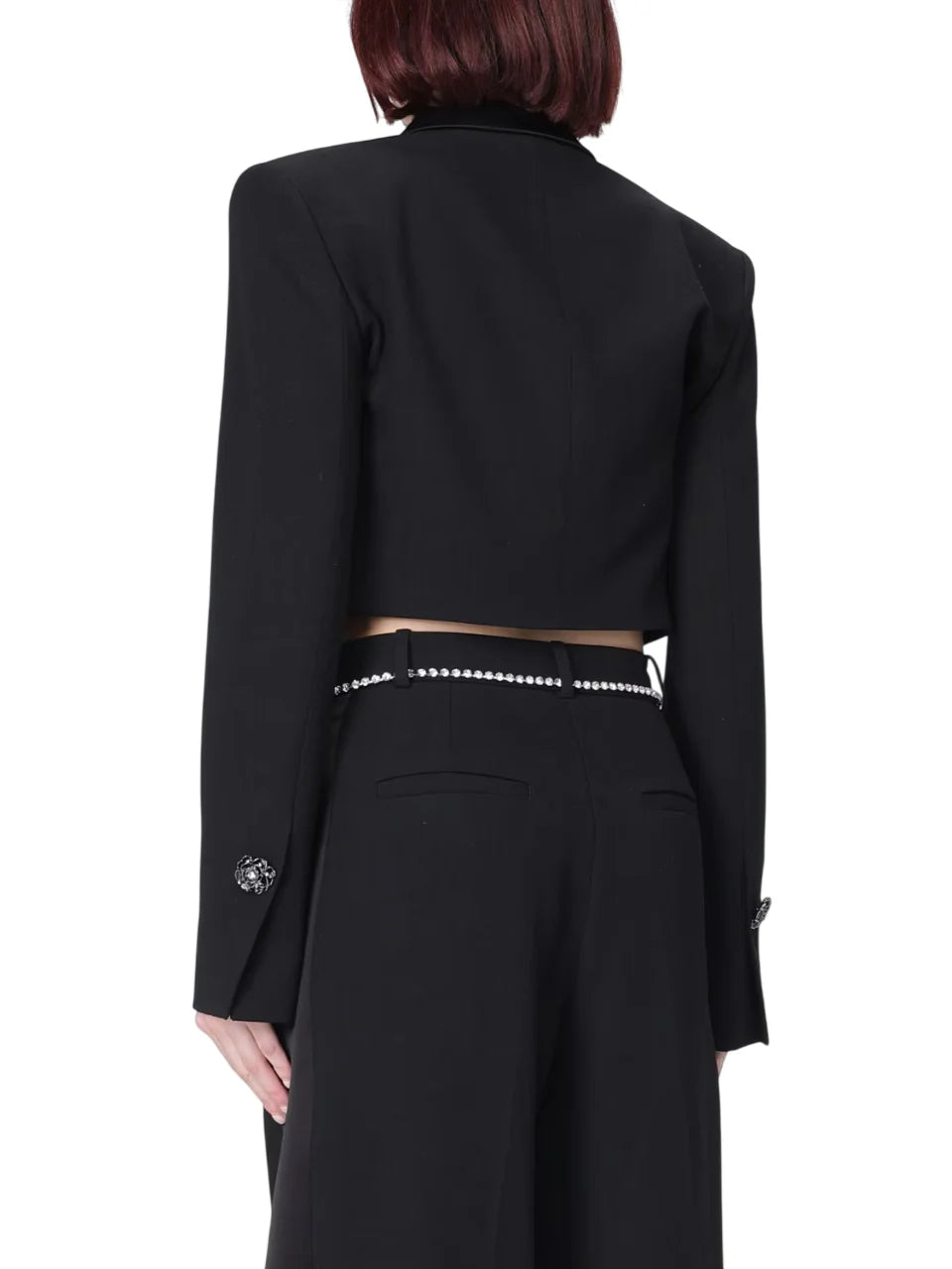 Pinko giacca blazer crop Visciola Spencer nero