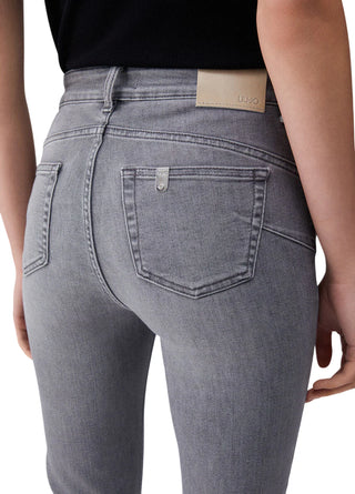 Liu Jo jeans flare Princess cropped lavaggio grigio