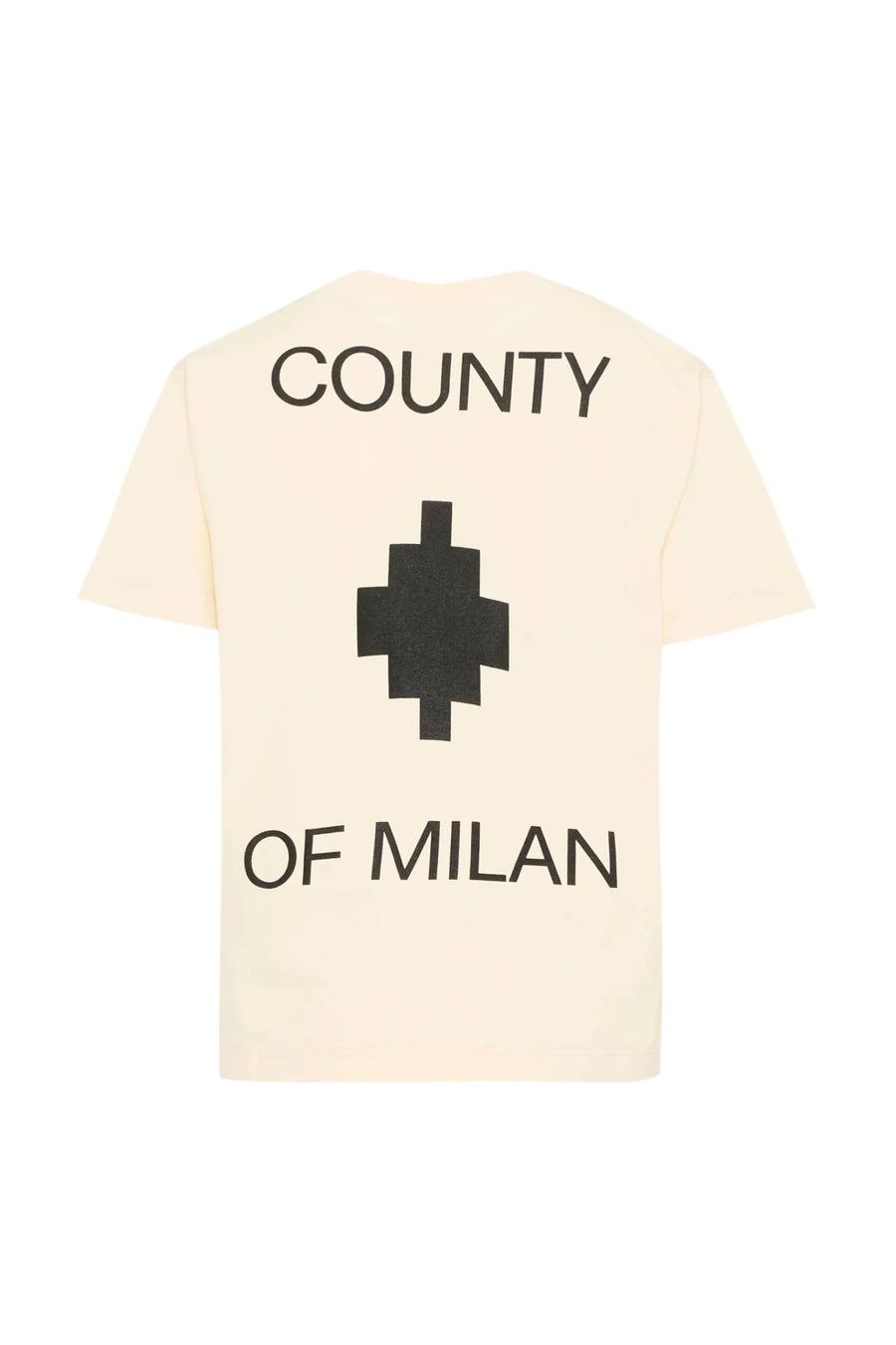 County of Milan T-shirt bambino manica corta stampa iconica panna