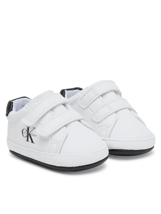 Calvin Klein scarpetta neonato con strappi bianco