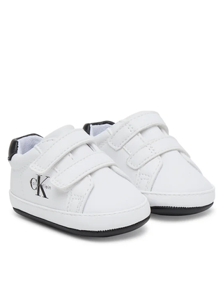 Calvin Klein scarpetta neonato con strappi bianco