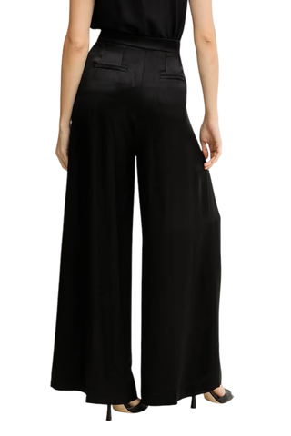 Pinko pantaloni palazzo in raso Tetrix nero 105716-A1Y5 Z99 PINKO 