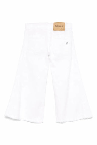Dondup jeans a zampa bambina lavaggio bianco