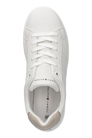 Tommy Hilfiger sneakers bambino in ecopelle bianco