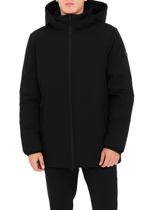 Yes-Zee giubbino imbottito in softshell con cappuccio nero O834-NM00 0801 YES-ZEE 