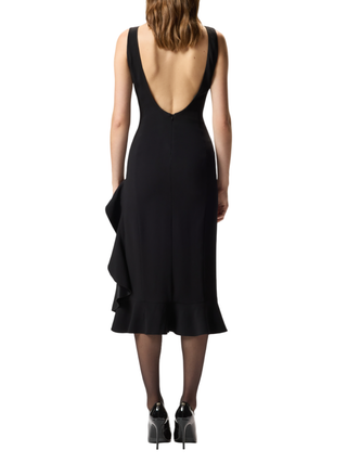 Pinko abito midi Flipper con volant nero 105781-A2Q2 Z99 PINKO 