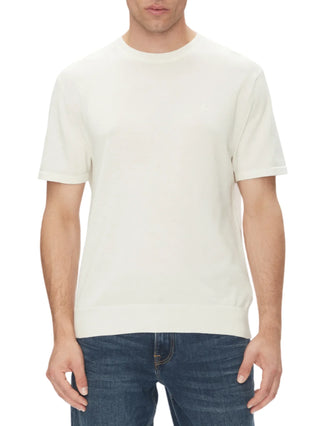 Calvin Klein maglia uomo manica corta in cotone avorio