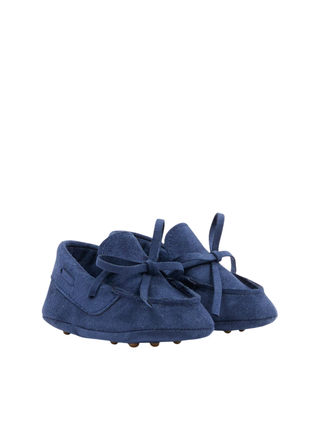 Colori Chiari mocassini neonato in alcantara blu