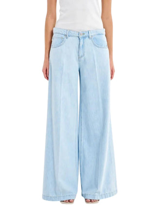 Vicolo jeans wide leg Madison lavaggio blu chiaro