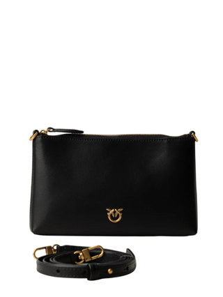 Pinko pochette Flat Horizontal Mini in pelle nero 104277-A0F1 Z99Q PINKO 