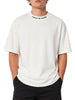 Vision of Super T-shirt uomo con logo ricamato panna