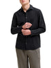 Jack&Jones camicia uomo manica lunga misto lino nero