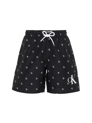 Calvin Klein boxer mare bambino in fantasia logata nero