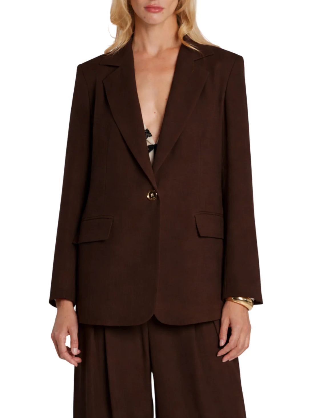 Relish giacca blazer Lasty monopetto marrone moro
