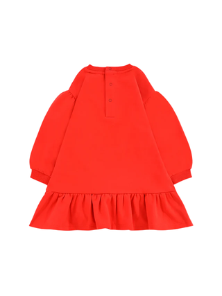 Moschino abito neonata in felpa con orsetto rosso MDV0CW-LDA16 50109 MOSCHINO