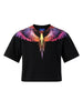 County of Milan T-shirt bambina crop stampa iconica nero