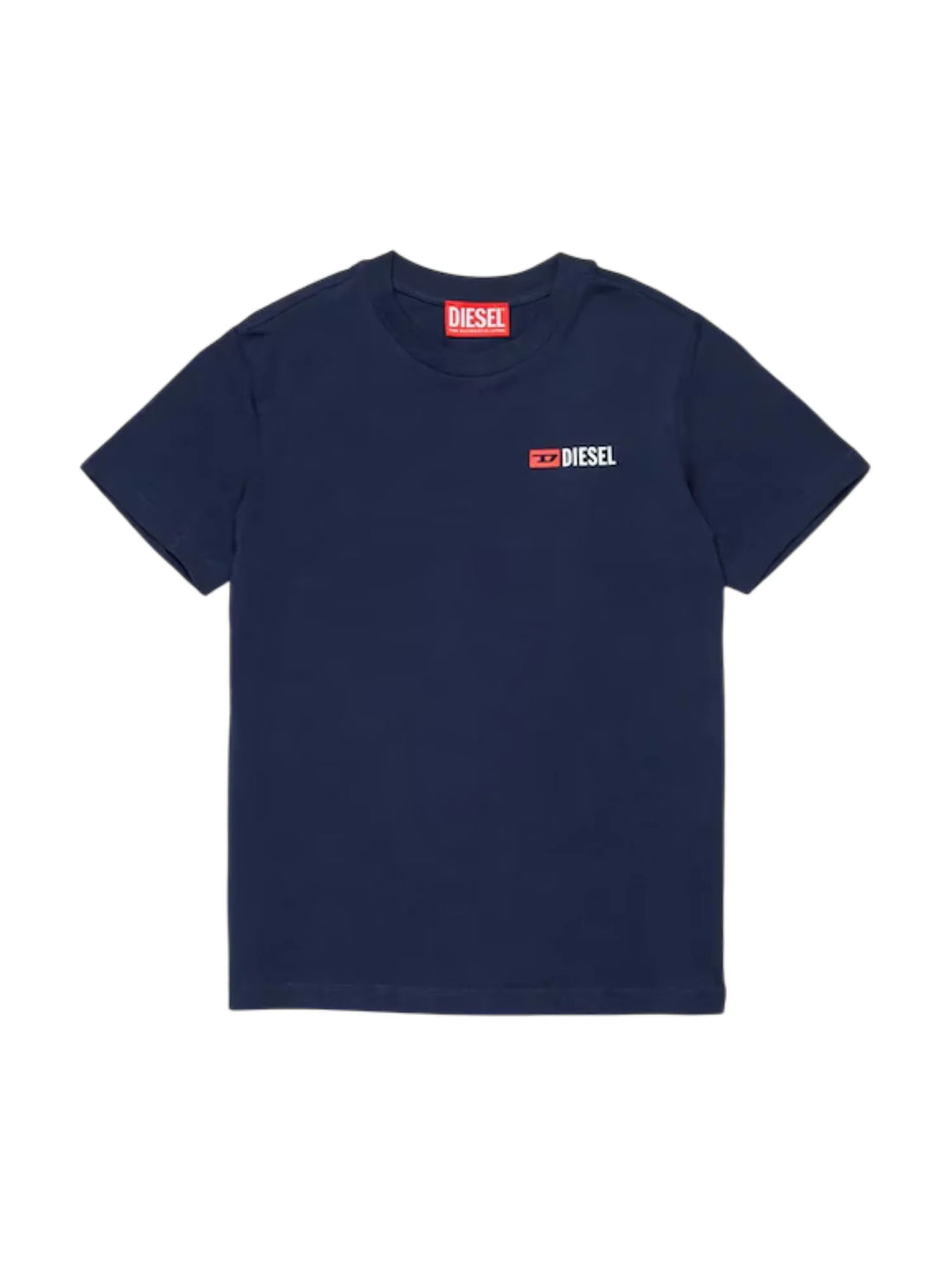 Diesel T-shirt bambino Utrim in cotone stretch blu