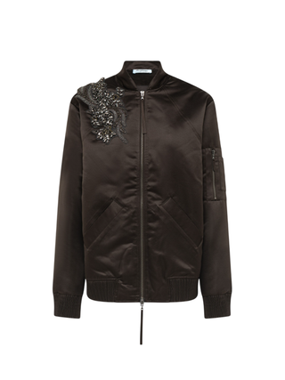 Blugirl giubbino imbottito satin con dettagli gioiello marrone RF5286T273A 90840 BLUGIRL 