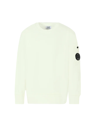 C.P. Company felpa bambino con dettaglio logato bianco CMF00X-LCA76 10135 C.P. COMPANY U16 