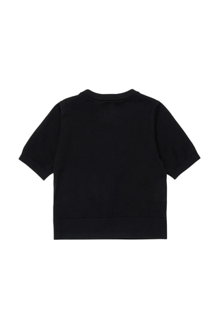 Diesel maglia bambina manica corta con logo nero