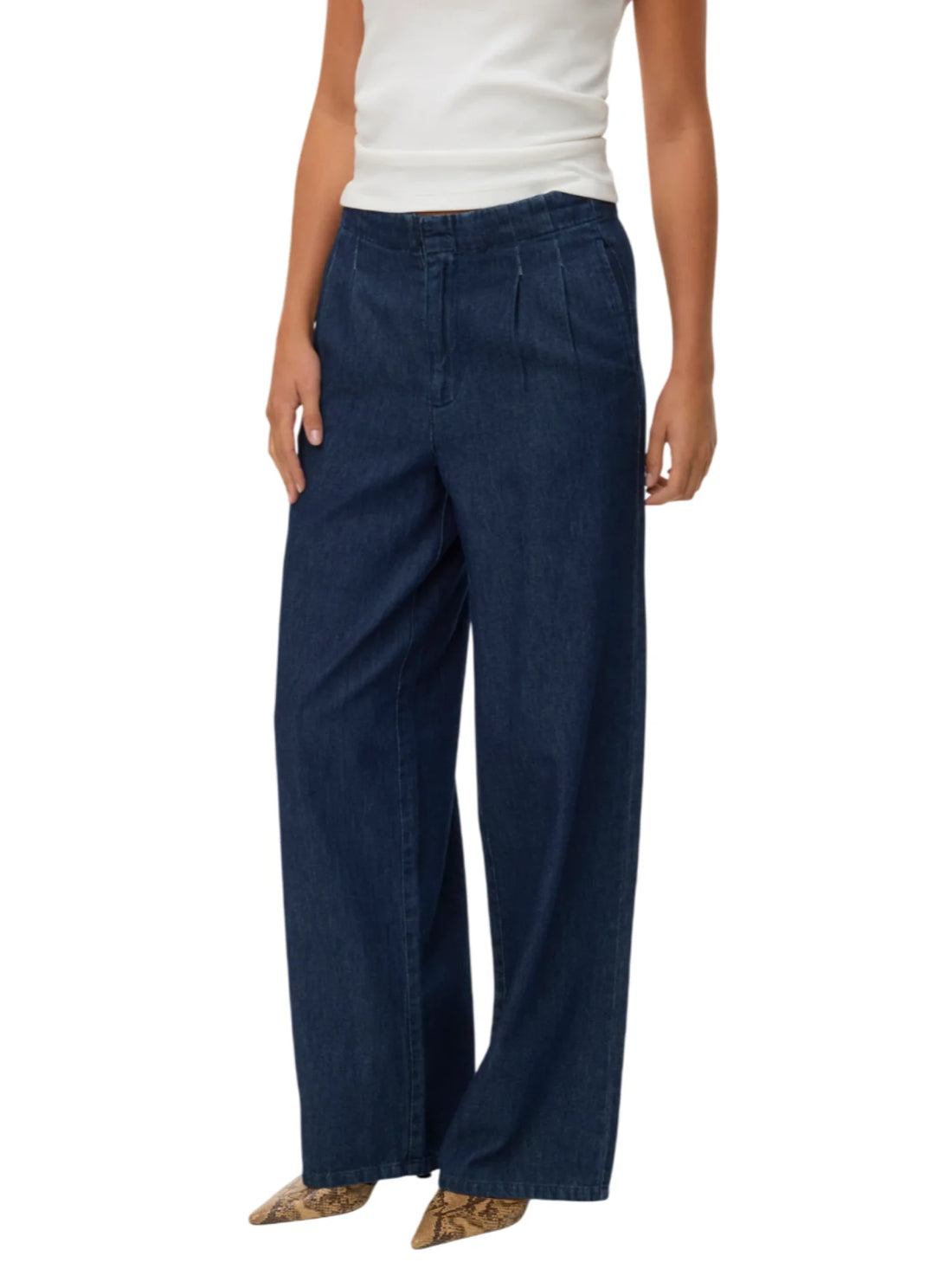 Vero Moda jeans donna wide leg lavaggio blu
