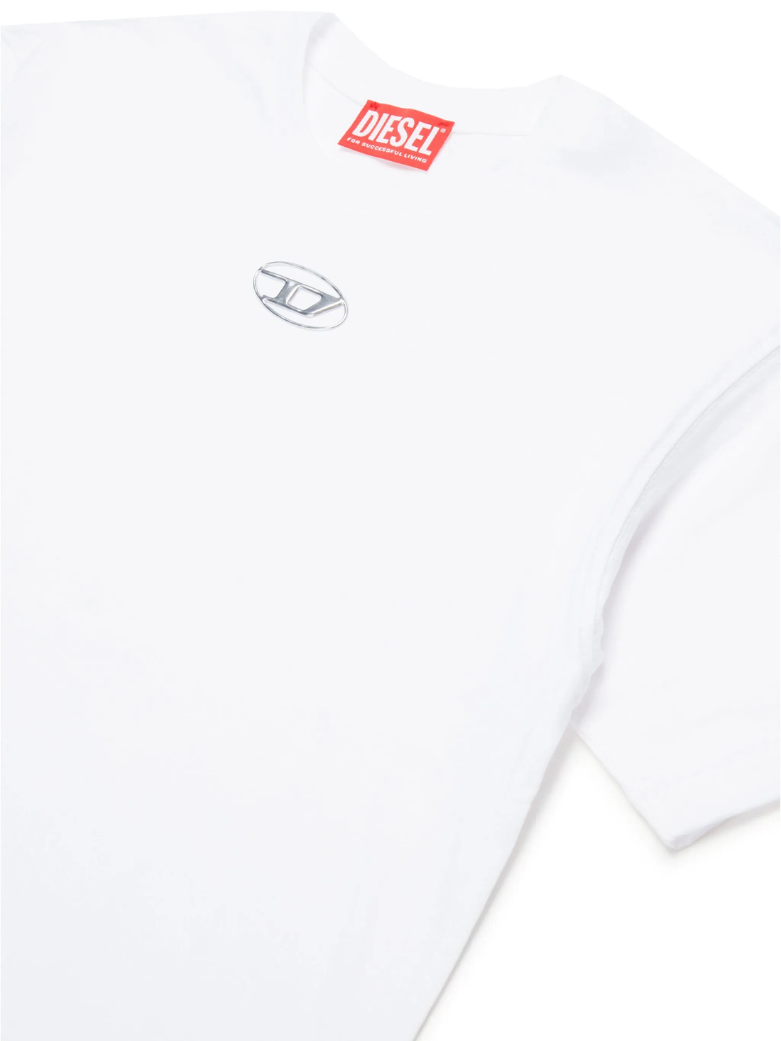 Diesel T-shirt manica corta Tmarcus con logo bianco