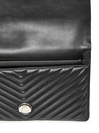 Pinko borsa Love Bag One Classic in pelle chevron nero argento
