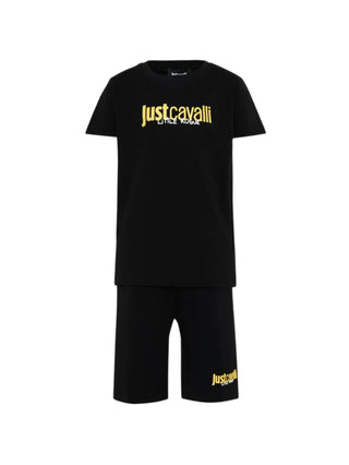 Just Cavalli completo bambino T-shirt e shorts nero