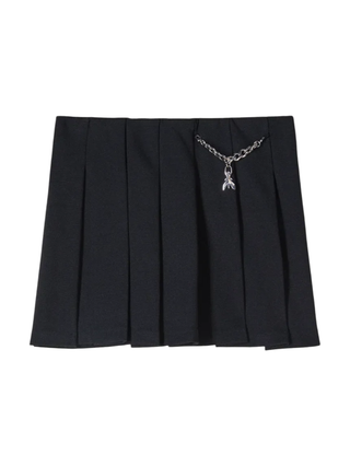 Patrizia Pepe gonna corta a pieghe bambina nero 7G0148-A641 K103 PATRIZIA PEPE 