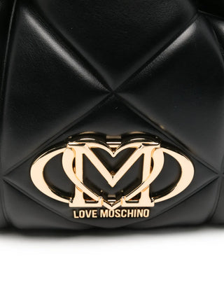 Love Moschino borsa a secchiello in ecopelle trapuntata nero