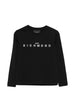 John Richmond T-shirt manica lunga bambino con logo nero