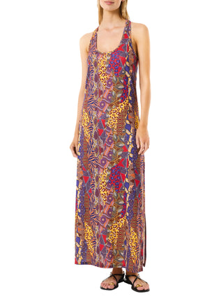 4giveness abito lungo in fantasia Congo multicolor