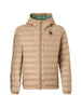 Blauer giubbino imbottitto uomo con cappuccio Charles beige