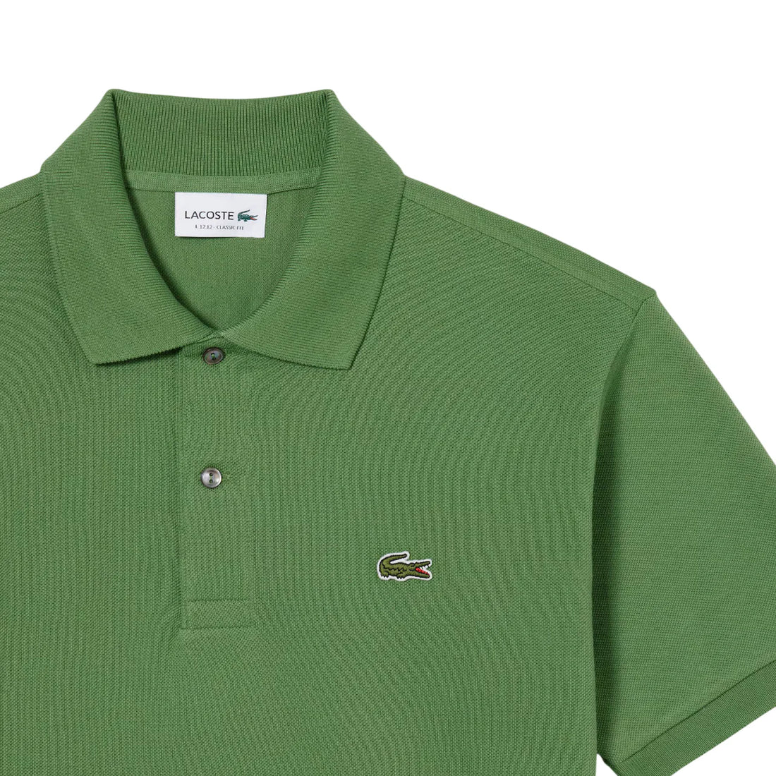 Lacoste polo manica corta 12.12 in piquè verde prato