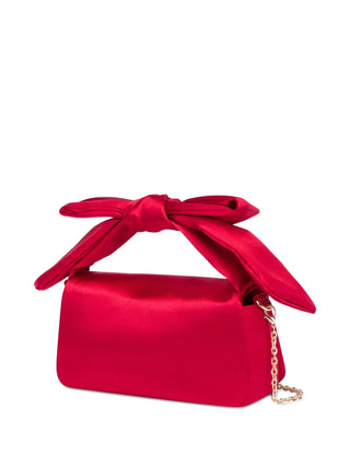 Love Moschino borsa a mano satin con fiocco rosso