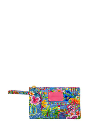 4giveness pochette Capri in fantasia Denim Mexican multicolor