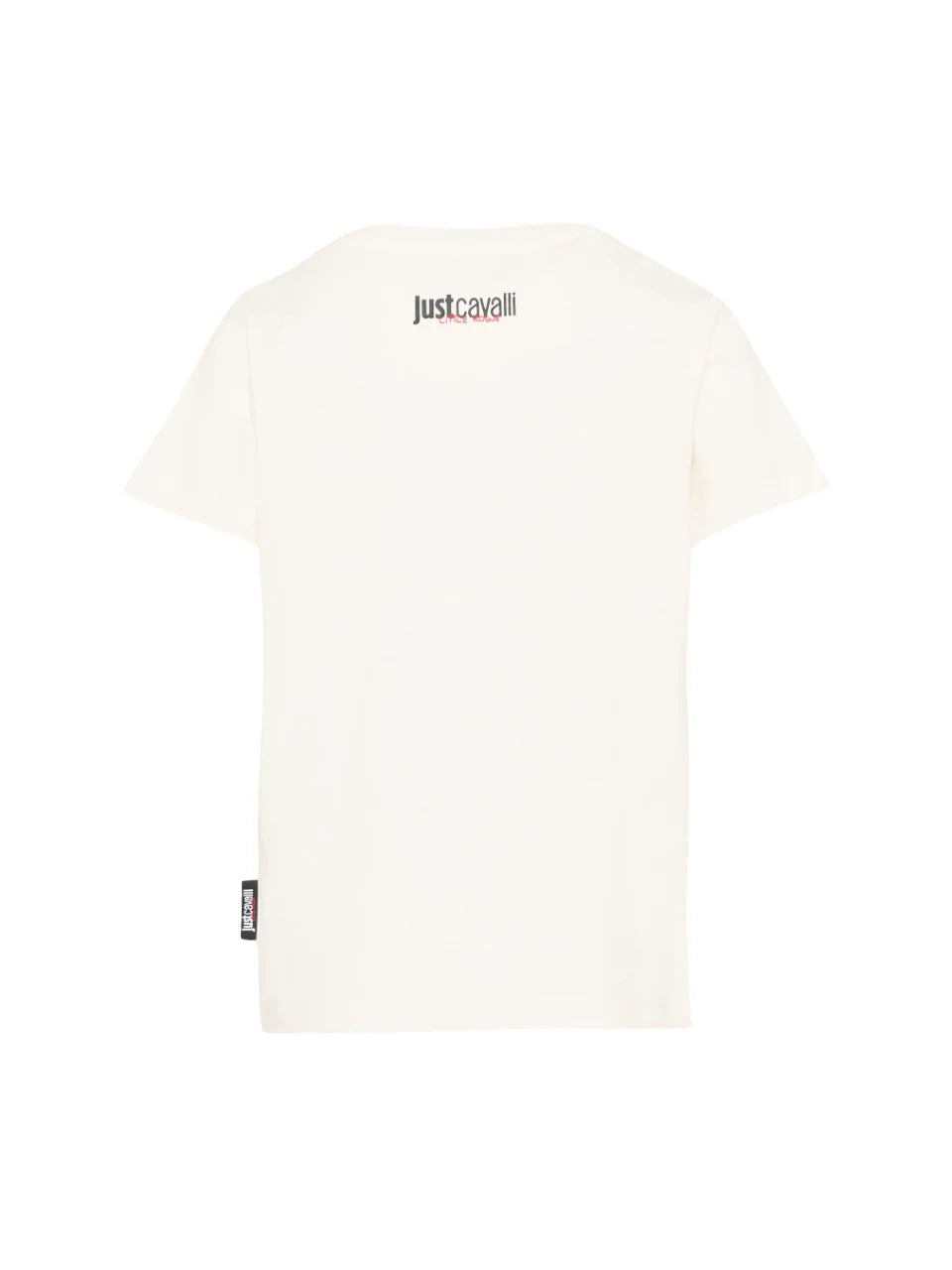 Just Cavalli T-shirt unisex bambino con logo panna