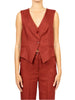 Vicolo gilet donna in lyocell ruggine