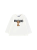 Moschino T-shirt neonato manica lunga panna