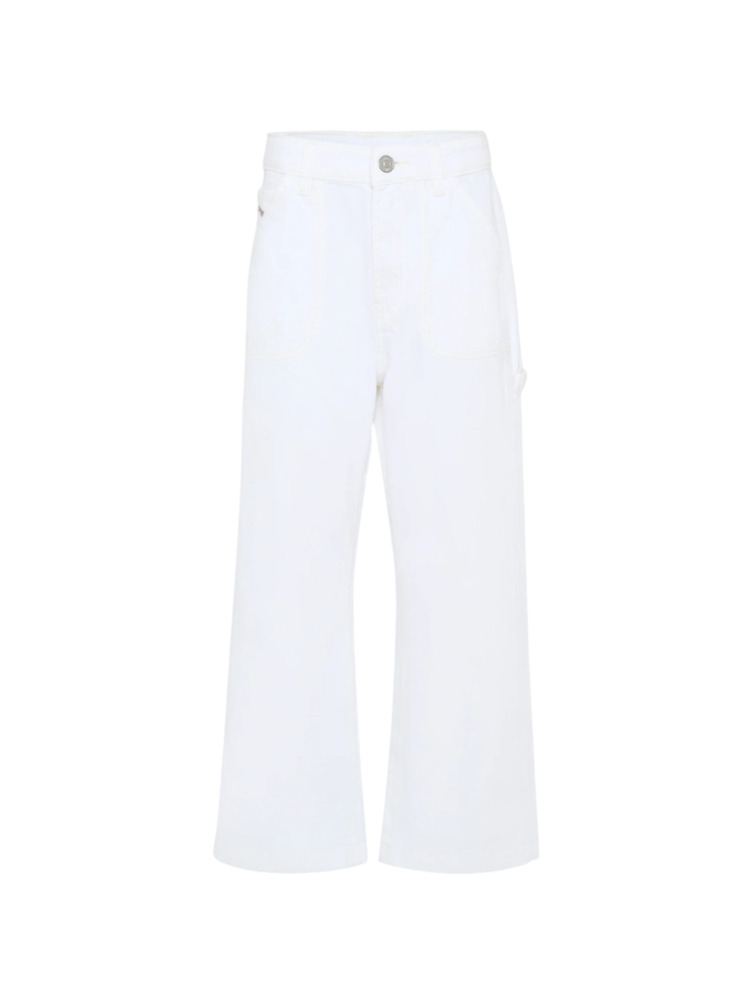 Diesel jeans bambino wide leg lavaggio bianco
