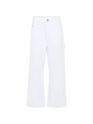 Diesel jeans bambino wide leg lavaggio bianco