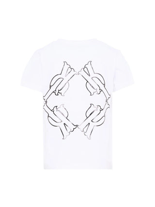 John Richmond T-shirt unisex bambino manica corta bianco