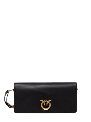 Pinko borsa Click Soft Horizontal Classic in pelle nero oro